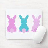 Schattig bunny muismat in pastel kleuren (Met muis)