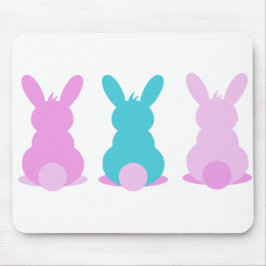 Schattig bunny muismat in pastel kleuren
