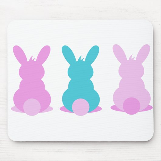 Schattig bunny muismat in pastel kleuren (Voorkant)