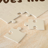 Schattig Bunny Photo Animal Pun Large Heart Legpuzzel (Zijkant)