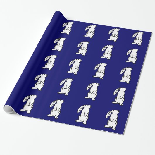 Schattig Bunny Rabbit Cadeaupapier (Uitgerold)