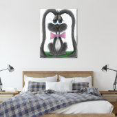 Schattig Bunny Rabbit Canvas Afdruk (Insitu (Slaapkamer))