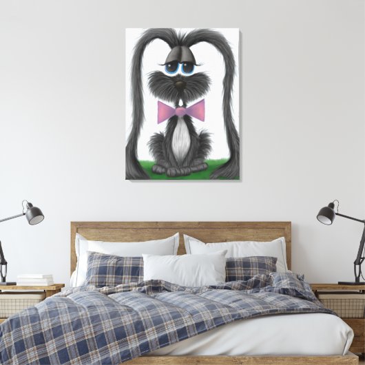 Schattig Bunny Rabbit Canvas Afdruk (Insitu (Slaapkamer))