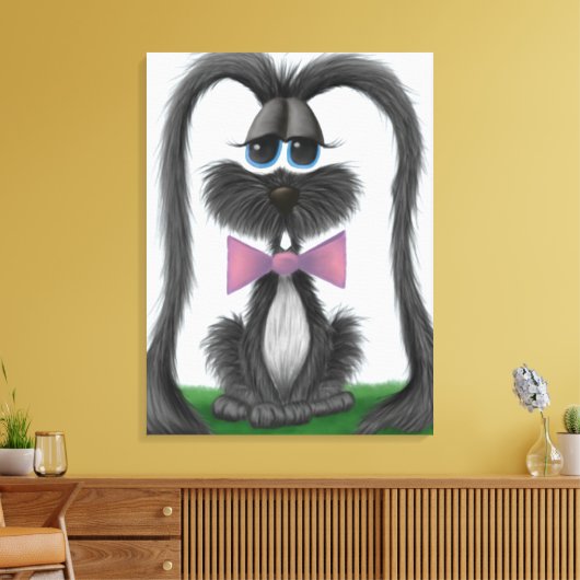 Schattig Bunny Rabbit Canvas Afdruk (Insitu (Woonkamer))
