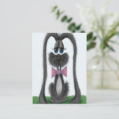 Schattig Bunny Rabbit Feestdagenkaart (Staand voorkant)