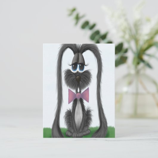 Schattig Bunny Rabbit Feestdagenkaart (Staand voorkant)