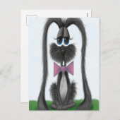 Schattig Bunny Rabbit Feestdagenkaart (Voorkant / Achterkant)