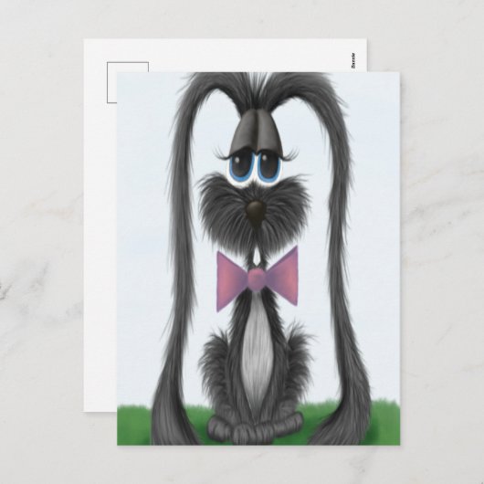 Schattig Bunny Rabbit Feestdagenkaart (Voorkant / Achterkant)