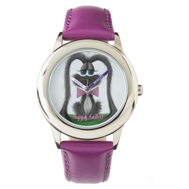 Schattig Bunny Rabbit Horloge (Voorkant)