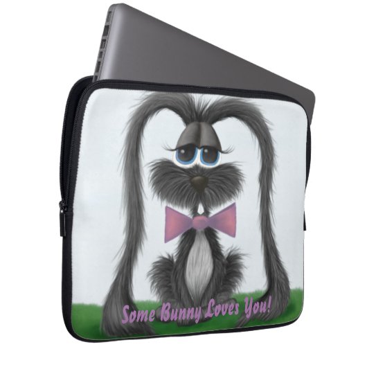 Schattig Bunny Rabbit Laptop Sleeve (Voorkant Rechts)