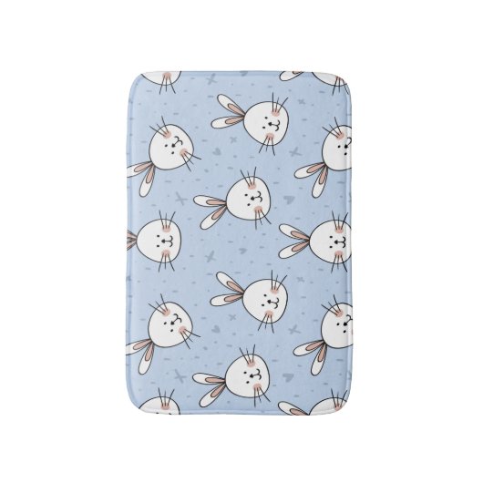 Schattig Bunny Rabbit Pattern Badmat (Voorkant Verticaal)