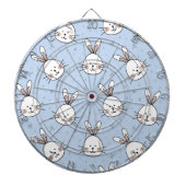 Schattig Bunny Rabbit Pattern Dartbord (Voorkant)
