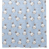 Schattig Bunny Rabbit Pattern Douchegordijn (Voorkant)