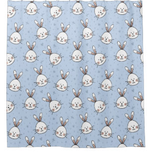 Schattig Bunny Rabbit Pattern Douchegordijn