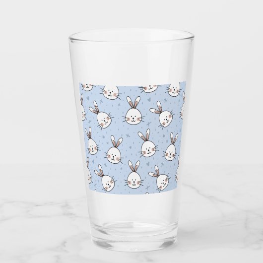 Schattig Bunny Rabbit Pattern Glas (Voorkant)