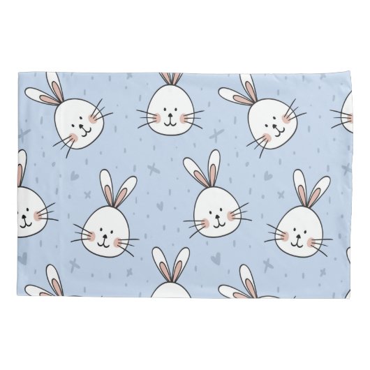 Schattig Bunny Rabbit Pattern Kussensloop (Achterkant)