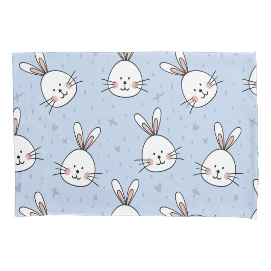 Schattig Bunny Rabbit Pattern Kussensloop (Voorkant)