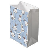 Schattig Bunny Rabbit Pattern Medium Cadeauzakje (Voorkant Gekanteld)