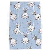 Schattig Bunny Rabbit Pattern Medium Cadeauzakje (Achterkant)
