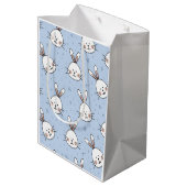 Schattig Bunny Rabbit Pattern Medium Cadeauzakje (Achterkant Gekanteld)
