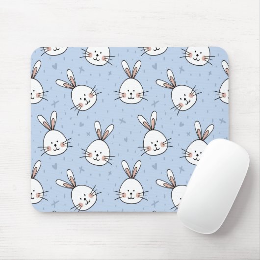 Schattig Bunny Rabbit Pattern Muismat (Met muis)