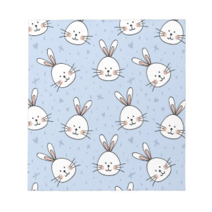 Schattig Bunny Rabbit Pattern Notitieblok