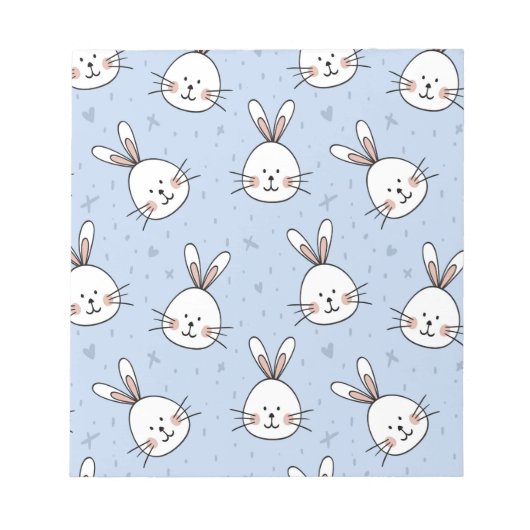 Schattig Bunny Rabbit Pattern Notitieblok (Voorkant)