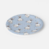 Schattig Bunny Rabbit Pattern Papieren Bordje (Gekanteld)