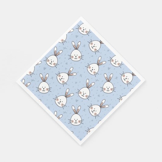 Schattig Bunny Rabbit Pattern Servet (Hoek)