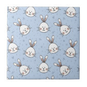 Schattig Bunny Rabbit Pattern Tegeltje (Voorkant)