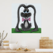Schattig Bunny Rabbit Poster (Keuken)
