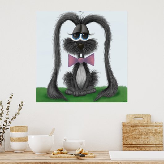 Schattig Bunny Rabbit Poster (Keuken)
