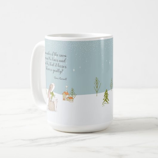 Schattig Bunny Winter Koffiemok (Voorkant links)