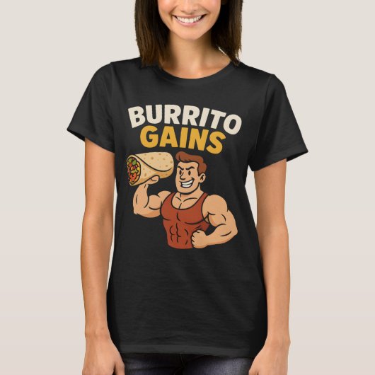 Schattig Burrito Wint Grappig Fitness T-Shirt voor (Voorkant)