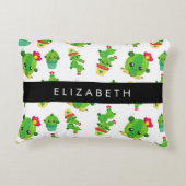 Schattig Cactus, Cactus Pattern, Succulent, Jouw n Accent Kussen (Achterkant)