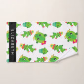 Schattig Cactus, Cactus Pattern, Succulent, Jouw n Bad Handdoek (Handdoek)