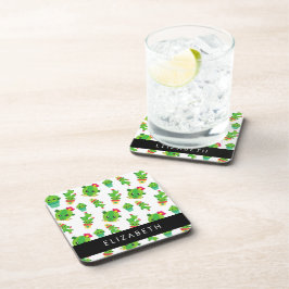 Schattig Cactus, Cactus Pattern, Succulent, Jouw n Bier Onderzetter