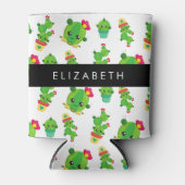 Schattig Cactus, Cactus Pattern, Succulent, Jouw n Blikjeskoeler (Voorkant)
