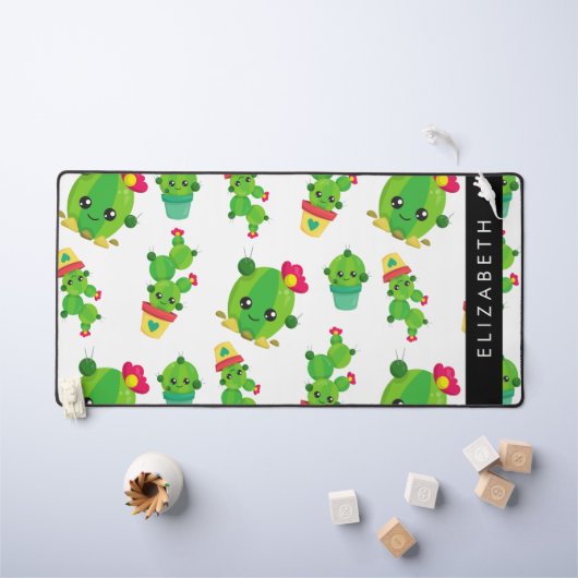 Schattig Cactus, Cactus Pattern, Succulent, Jouw n Bureaumat (Kindertafel)