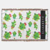 Schattig Cactus, Cactus Pattern, Succulent, Jouw n Deken (Voorkant)