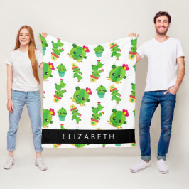 Schattig Cactus, Cactus Pattern, Succulent, Jouw n Fleece Deken
