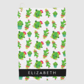 Schattig Cactus, Cactus Pattern, Succulent, Jouw n Golfhanddoek (Voorkant)