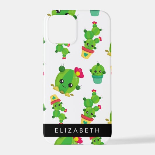 Schattig Cactus, Cactus Pattern, Succulent, Jouw n iPhone Hoesje (Achterkant)