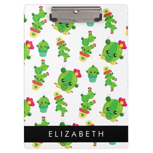 Schattig Cactus, Cactus Pattern, Succulent, Jouw n Klembord (Voorkant)