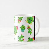Schattig Cactus, Cactus Pattern, Succulent, Jouw n Koffiemok (Voorkant rechts)