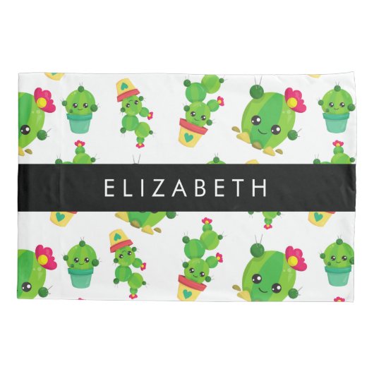 Schattig Cactus, Cactus Pattern, Succulent, Jouw n Kussensloop (Achterkant)