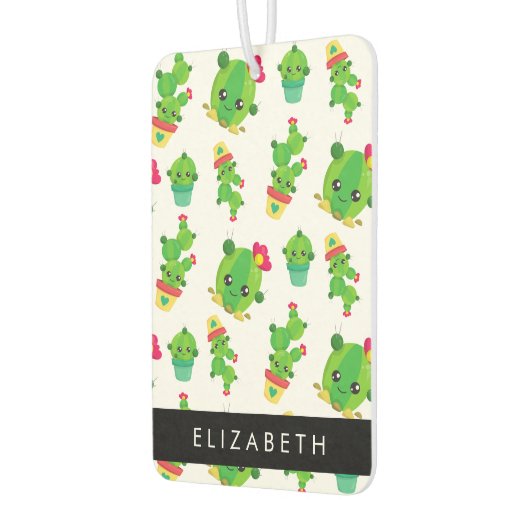 Schattig Cactus, Cactus Pattern, Succulent, Jouw n Luchtverfrisser (Links)