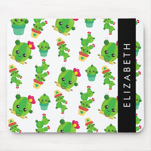 Schattig Cactus, Cactus Pattern, Succulent, Jouw n Muismat (Voorkant)