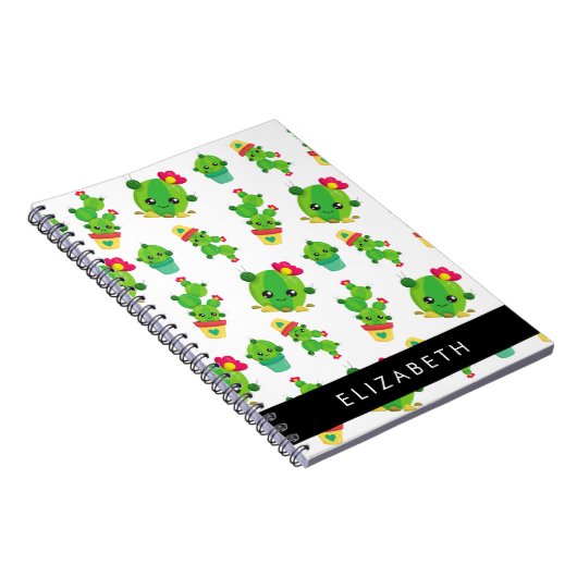Schattig Cactus, Cactus Pattern, Succulent, Jouw n Notitieboek (Rechterzijde)