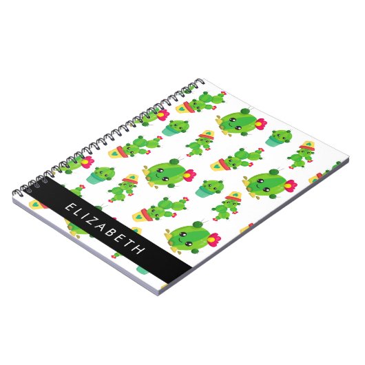 Schattig Cactus, Cactus Pattern, Succulent, Jouw n Notitieboek (Linkerzijde)